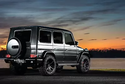 Mercedes G  Wagon Monster Truck Luxury Gun Metal Grey Sunset Poster • $20