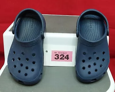 Crocs Navy Blue Shoes Size UK Toddler's 10 [Box 324] • £10