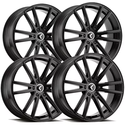 (Set Of 4) Kraze KR190 Lusso 17x8 5x108 +38mm Gloss Black Wheels Rims 17  Inch • $591.96