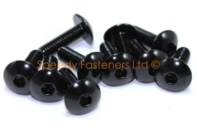 £9.99 • Buy 10 Pack M6 X 20mm Black Anodised Aluminium Fairing Bolts Motorcycle Bolt Screws