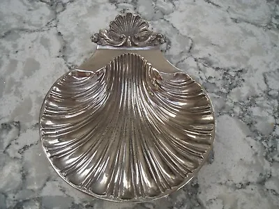 £12 • Buy Silver Plate Or Chrome Plate Shell Shaped Butterdish