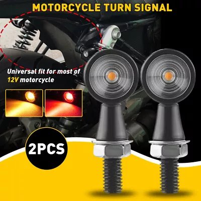 Amber Red 12V Motorcycle Bullet LED Brake Turn Signals Tail Light 2pcs • $14.99