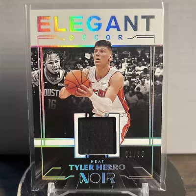 Tyler Herro 2019 Panini Noir Elegant Decor Jersey Patch RC Rookie 01/65 #ER-THR • $3.25