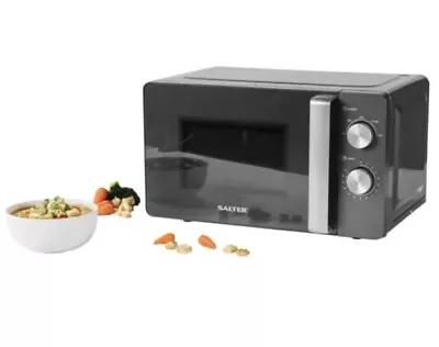 Salter 20L Manual Microwave 35-Min Timer 27cm Turntable Even Cook Cosmos Grey • £84.23