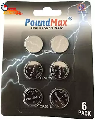 6 X Super Mixed CR2032 CR2025 CR2016 3V  Lithium Coin Cell Battery • £4.36