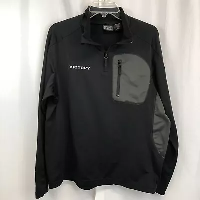 Victory Motorcycle USA Mens Medium Black Pullover Biker Performance Sweatshirt • $38