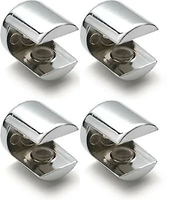 Glass Shelf Support Bracket Brackets - Polished Chrome For 5 Mm Thick Shelves • £8.99