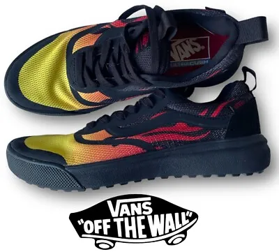 Vans Sneaker Ultrarange Rapidweld Flames Fire Unisex Shoe Mens 7.5 Womens 9 • $25