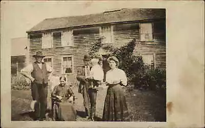 Milford Mass MA Group Photo Vintage Fashion Scowling Old Woman C1910 RPPC PC • $8.29