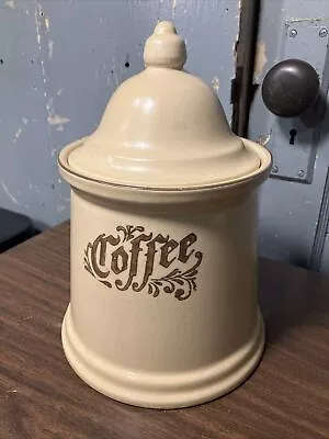 Vintage Pfaltzgraff VILLAGE PATTERN Stoneware Coffee Canister Read Description • $22