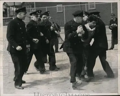 1939 Press Photo Police Wrestling Seaman During Strike & Riot Everett Mass. • $19.99