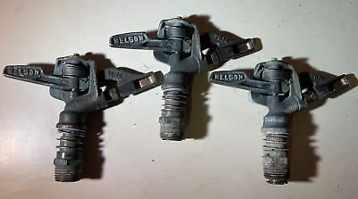 Set Of 3 Vintage Brass Impact Sprinkler Heads ~ Nelson 7674 • $39.99