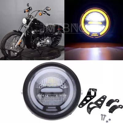 5.75  Motorcycle LED Headlight Hi/Lo + Bracket For Harley Softail Standard FXST • $39.26
