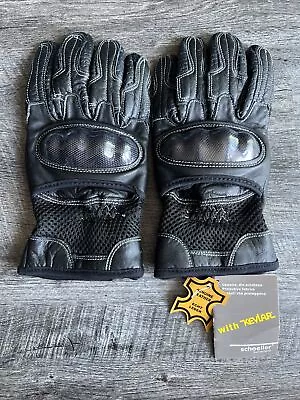 Schoeller Motero Riding Motorcycle Leather Knuckle Guard Gloves Made W/ KEVLAR • $69.99