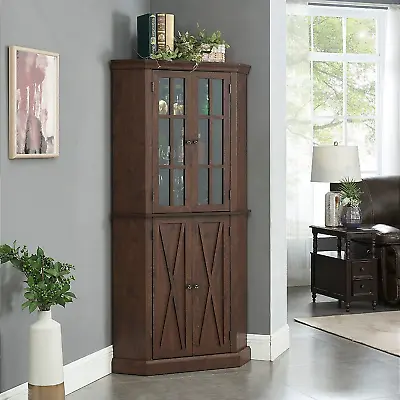 Bar Corner Cabinet. It'S An All-Inclusive Bar Unit In A Mahogany Finished Hardwo • $448.88