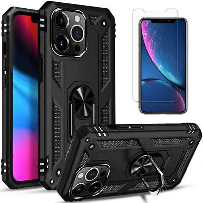 Heavy Duty Phone Case Ring Stander For Apple IPhone 15 Pro Max Shockproof Cover • $0.99