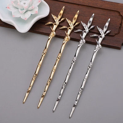 $2.41 • Buy Chinese Hair Stick Bamboo Shaped Metal Hairpin Women Girls Hair Accessories Gift