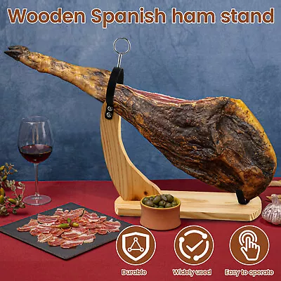 Ham Stand Wooden Ham Holder With Non-Slip Pads Professional Prosciutto LiEzj • £24.35