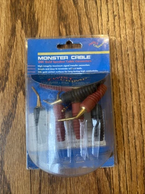 £8.17 • Buy Monster Cable AGPT-R Speaker Cable Angled Crimp Connectors 24K Gold  (8 Pack)