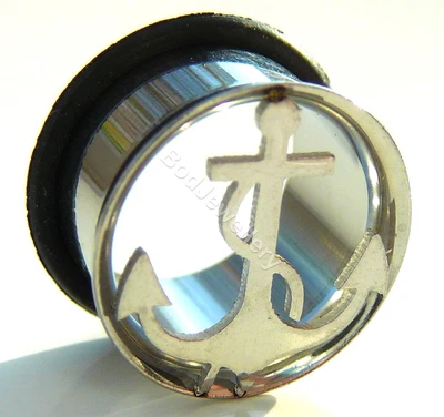 £3.13 • Buy Steel Single Flare Anchor Ear Tunnel Plug 8mm - 20mm