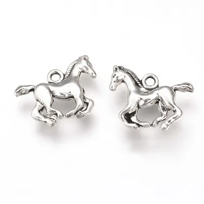 Tibetan Silver Charms Horse Galloping Running 19mm X 14mm 10pcs C434 • £2.50