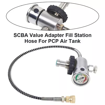 4500 PSI Valve Adapter Fill Station Hose For PCP Air Tank SCBA SCUBA Cylinder • $35.99