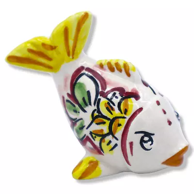 Fish IN Ceramic Pack Of Caltagirone Decorations & Colours Assorted H 2in X L • $9.63