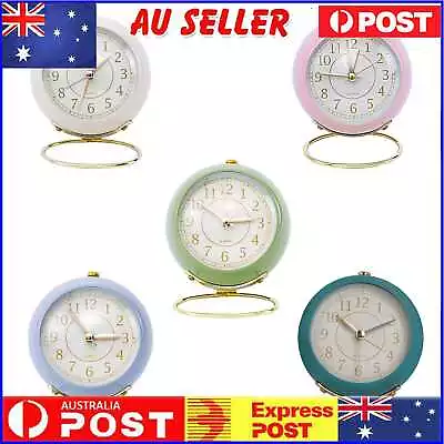 $15.29 • Buy Analog Alarm Clock Silent Non Ticking Retro Vintage Tabletop Desk Small Clock