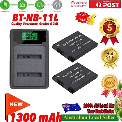 2x NB11LH NB-11L Battery For Canon Digital IXUS 175 180 185 190 + DUAL Charger • $33.33