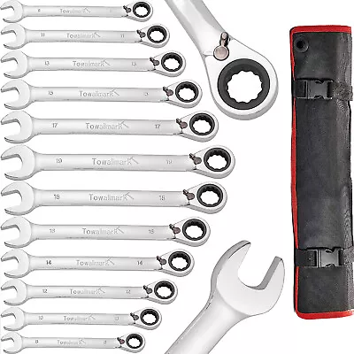 12 Pcs Flex Head Ratcheting Wrench Set Metric Cr-V Constructed Standard Kits • $47.99