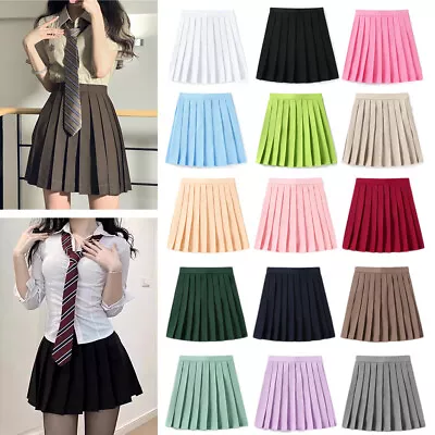 Plus Size Women's Girl Preppy Style Sailor Uniform Cosplay JK Mini Pleated Skirt • $23.85
