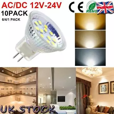 £2.79 • Buy 1/4/6 PACKs LED MR11 Lights Bulbs Spot Lamp AC/DC 12V-24V 3W/5W GU4 Bi-Pin Base