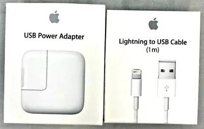$30 • Buy APPLE 12W USB Power Adapter MD836LL/A & 1m Lighting To USB Cable MD818ZM/A