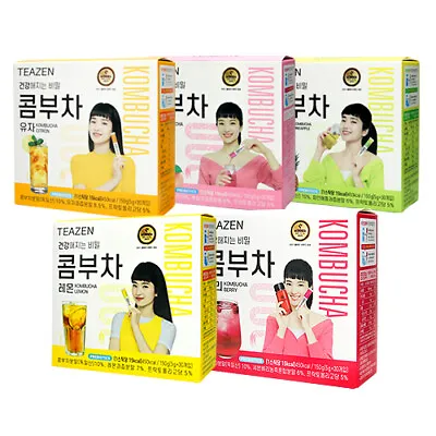Teazen Kombucha 30T (LEMON/CITRON/BERRY/PEACH/Pineapple) BTS Korean Healthy Food • £10.44
