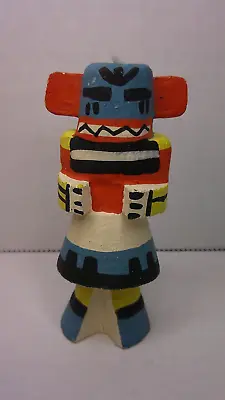 Vintage Wooden Kachina Guard Doll Route 66 Native American Painted Doll      Z88 • $24.95