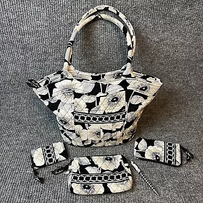 Vera Bradley Handbag Floral Shoulder Bag Weekender 5 Pc Set • $118.72