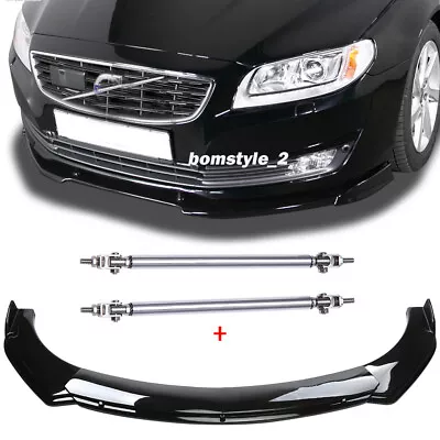 Front Bumper Lip Spoiler Splitter Body Kit + Strut Rods For Volvo S70 S80 S90 • $99.11