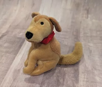 Manhattan Toy Co Brown Tan Dog With Bandana Finger Puppet Plush • $12.95