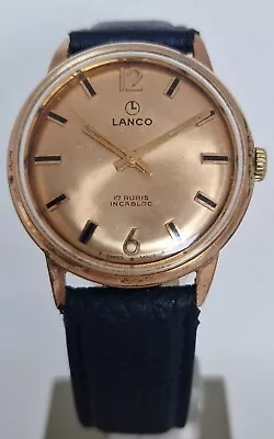 Vintage Lanco Hand Winding Watch - Cal FHF 96 • $35