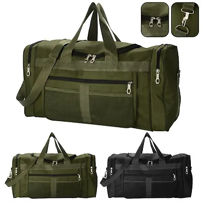 Mens Large Travel Bag Sport Gym Yoga Duffle Handbag Shoulder Bag Weekend Tote • £10.59