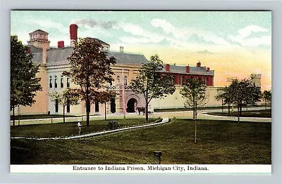 Michigan City IN-Indiana Entrance To Indiana Prison Vintage Postcard • $7.99