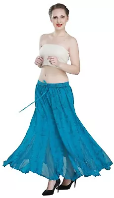 (5 Pcs Lot) Women Medieval Dazzling Flared Elastic Gypsy Long Skirt • $92