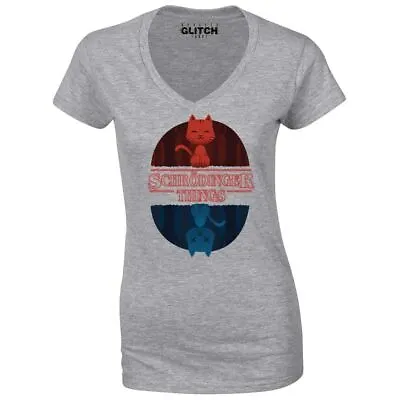 Schrodinger Things V-Neck Women's T-Shirt TV Stranger Physics DR Science Maths • £12.99
