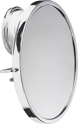 Shaving Mirror Stick & Lock Anti Fog Chrome Plated Swivel Bathroom Wall Mirror • £7.95