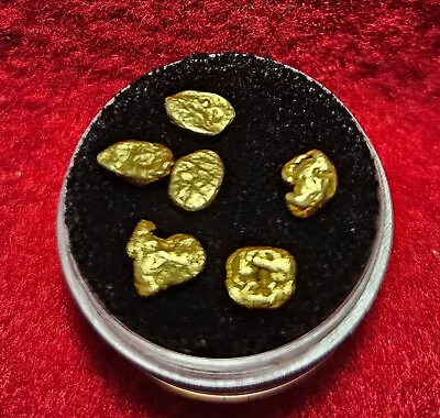 California Natural Gold Nugget 1.9 Grams Total Weight In A Gem Jar W/lid • $142