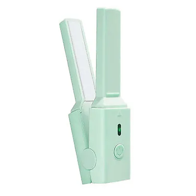 (Green)Mini Flat Iron Hair Straightener For Short Hair Portable Travel Curler • £9.83