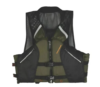 New Stearns Adult Large Fishing Vest Collared Angler Life Jacket Floatation Aid • $97.99