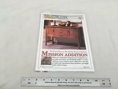 (1) NEW Wood Plans Mission Addition Buffet Cabinet Woodworking Project • $18.90