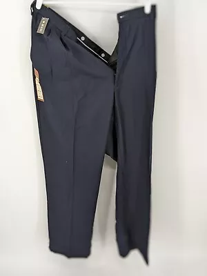 Haggar Men's Cool 18 Hidden Expandable Waist Pleat Front Pant | 44W X 32L • $24.99