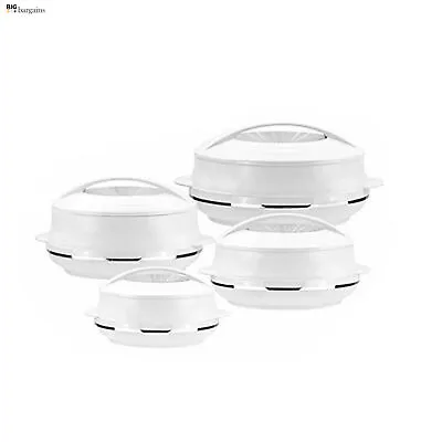 £28.95 • Buy 4Pc Plastic Hot Pot Thermal Insulated Casserole Food Warmer Serving Dish Set